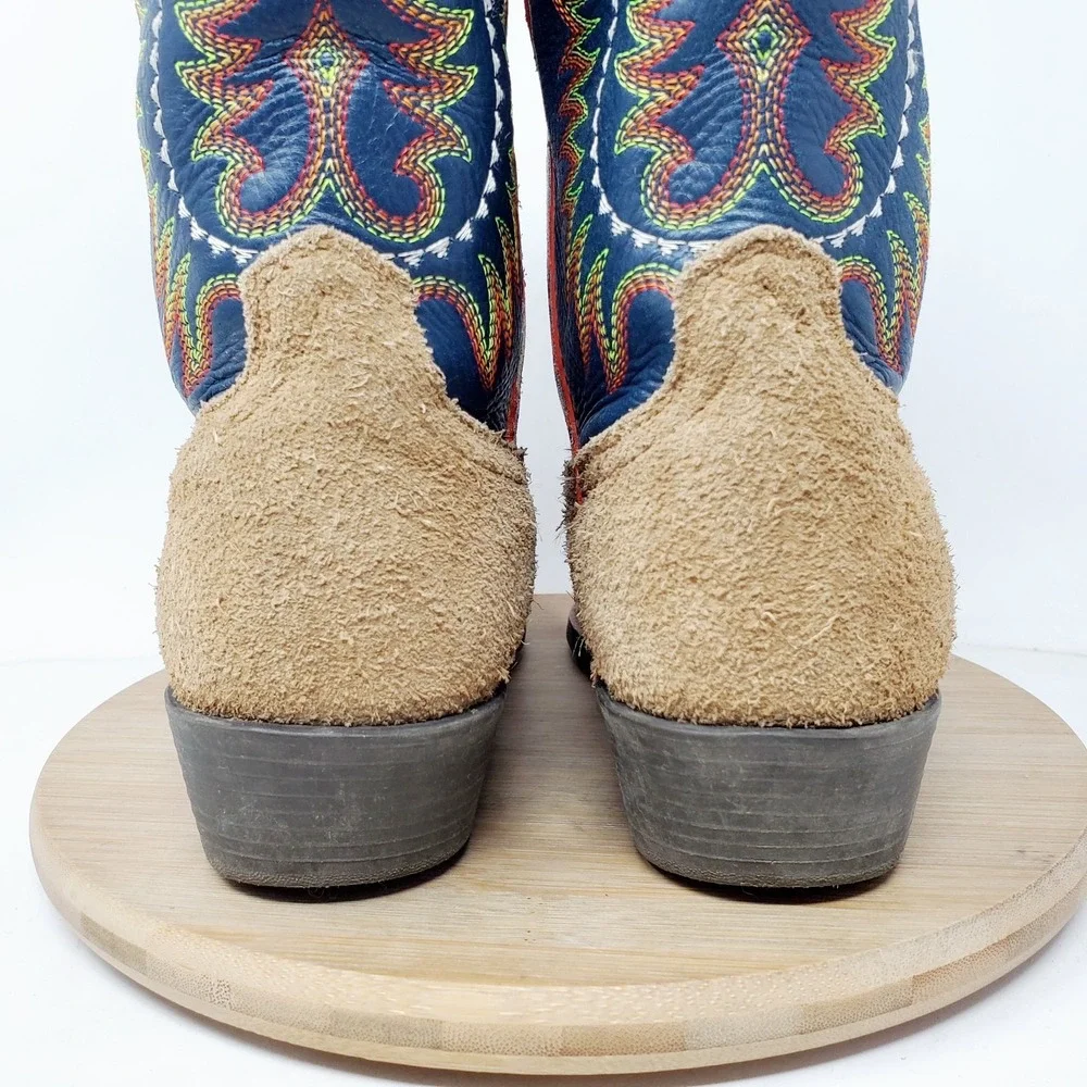 Ariat‎ Derby Monroe Boots Kids 3 Western Roughout Square Toe Boys Girls Shoes